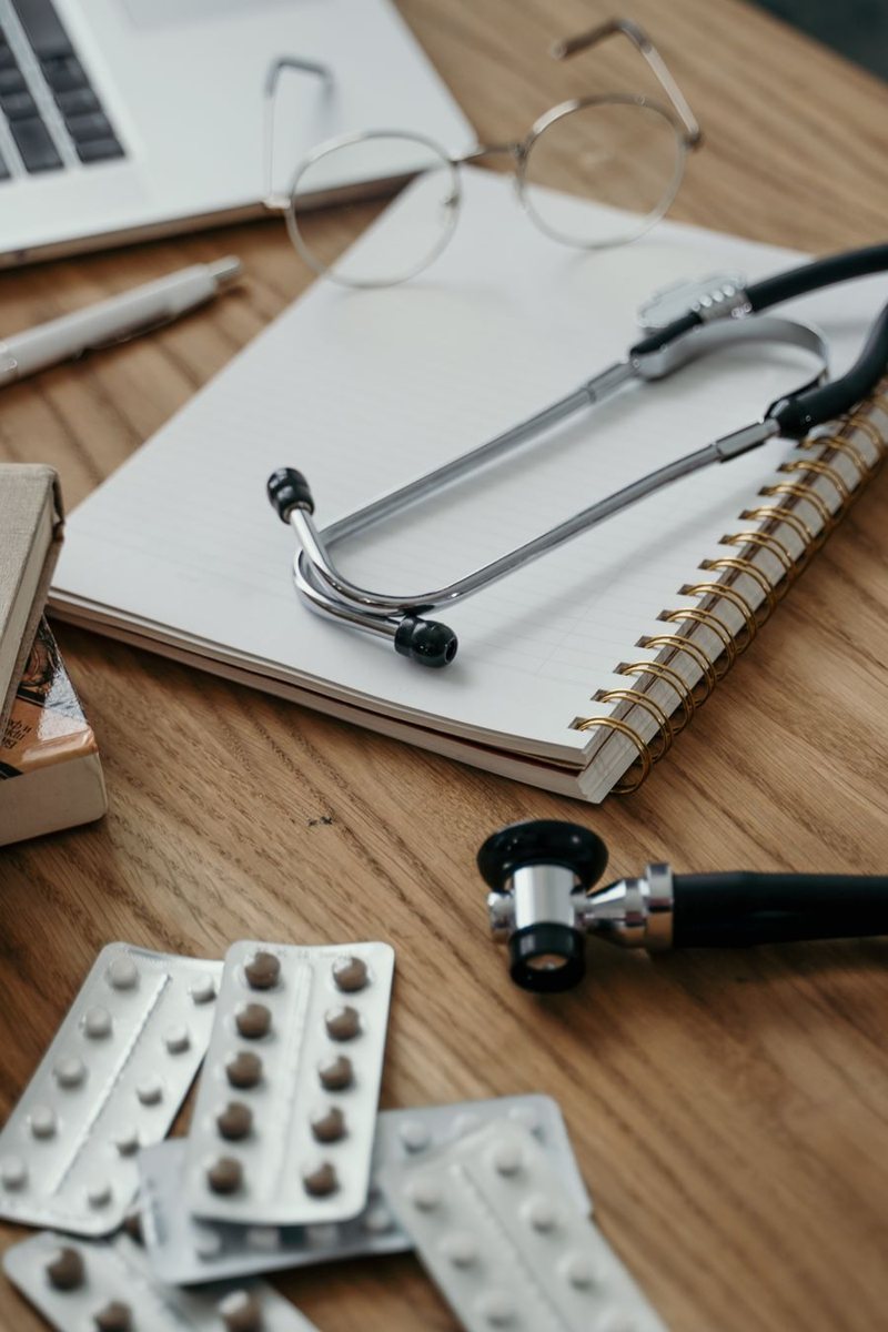 Stethoscope on a desk