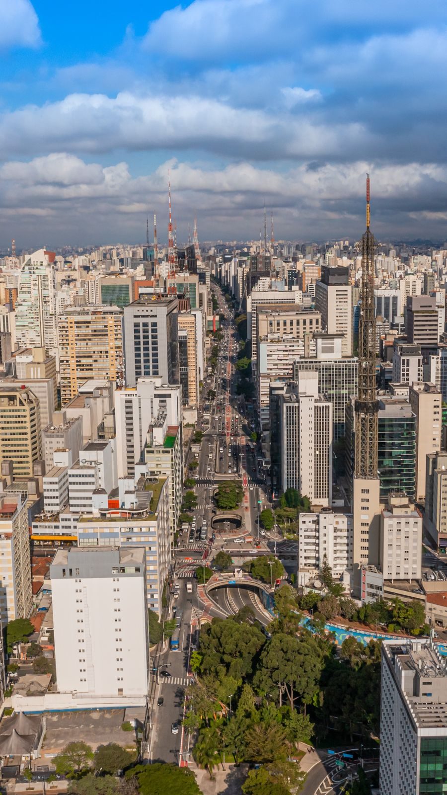 Vista aérea da Avenida Paulista