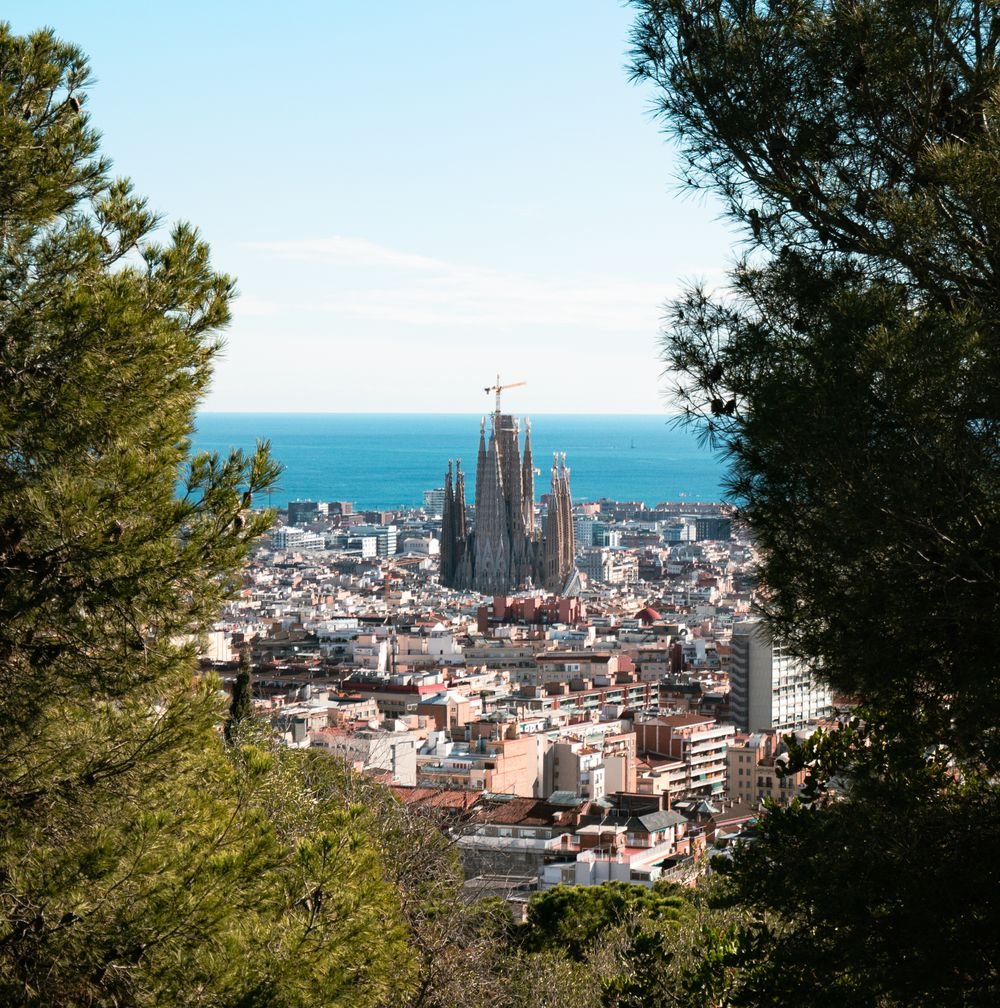 Barcelona seen from the hills