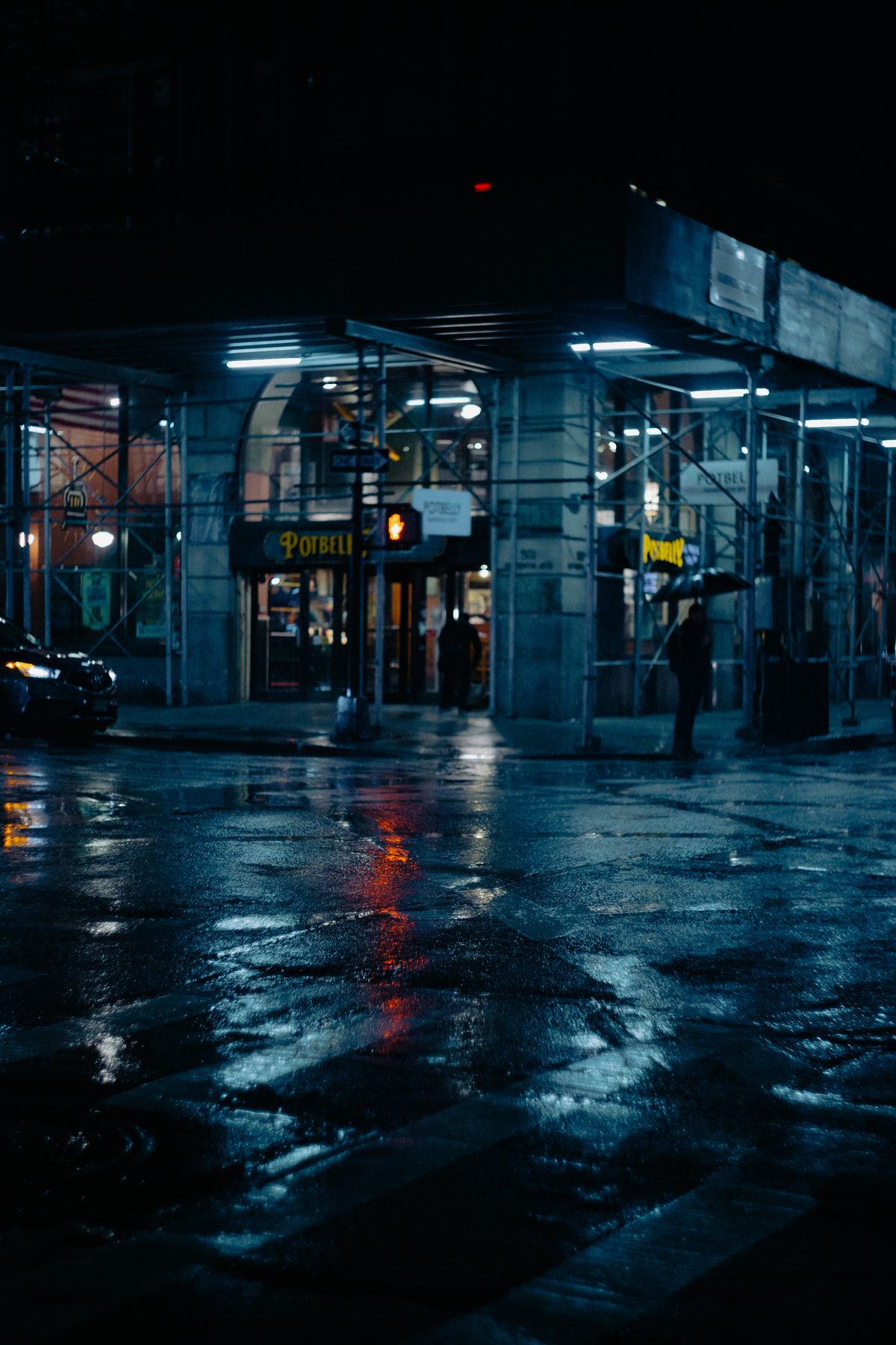 Lower East Side street at night