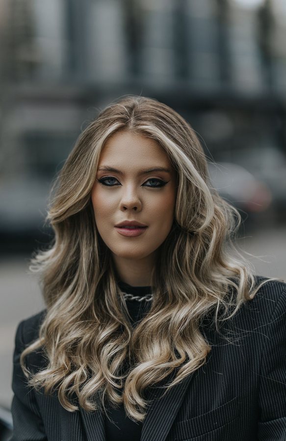 Client with a hand-painted balayage